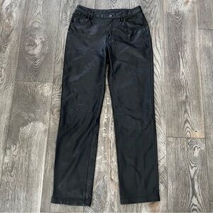EXPRESS Vintage 100% Genuine Leather Pants in Black Size 5/6